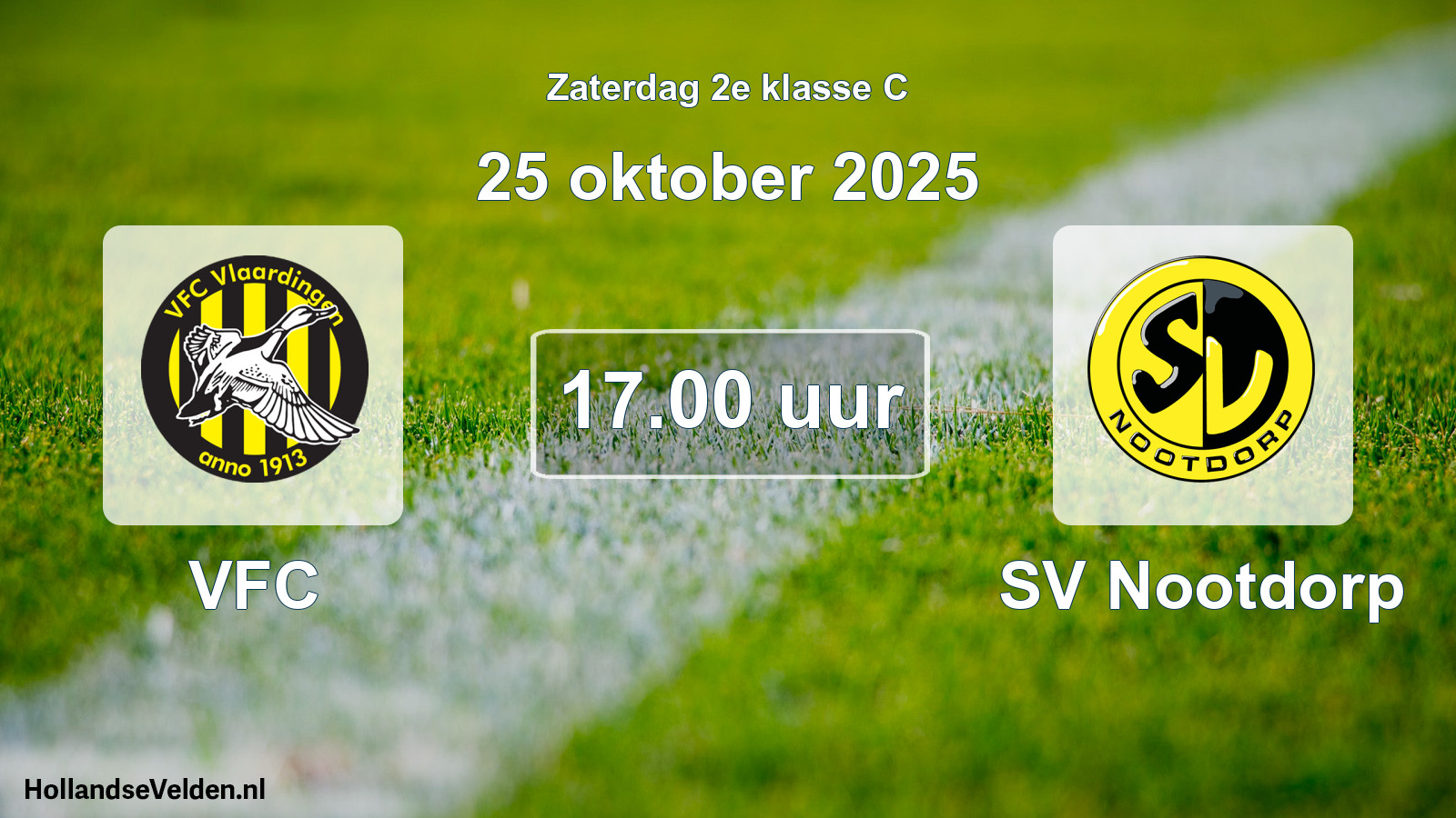 Geplande wedstrijd: VFC - SV Nootdorp (25 oktober 2025)
