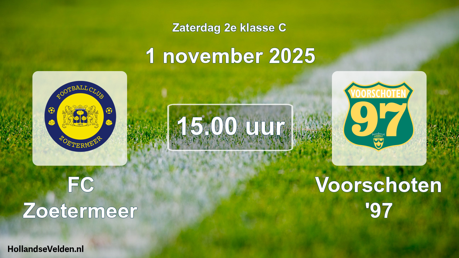 Scheduled Match: FC Zoetermeer - Voorschoten '97 (1 November 2025)