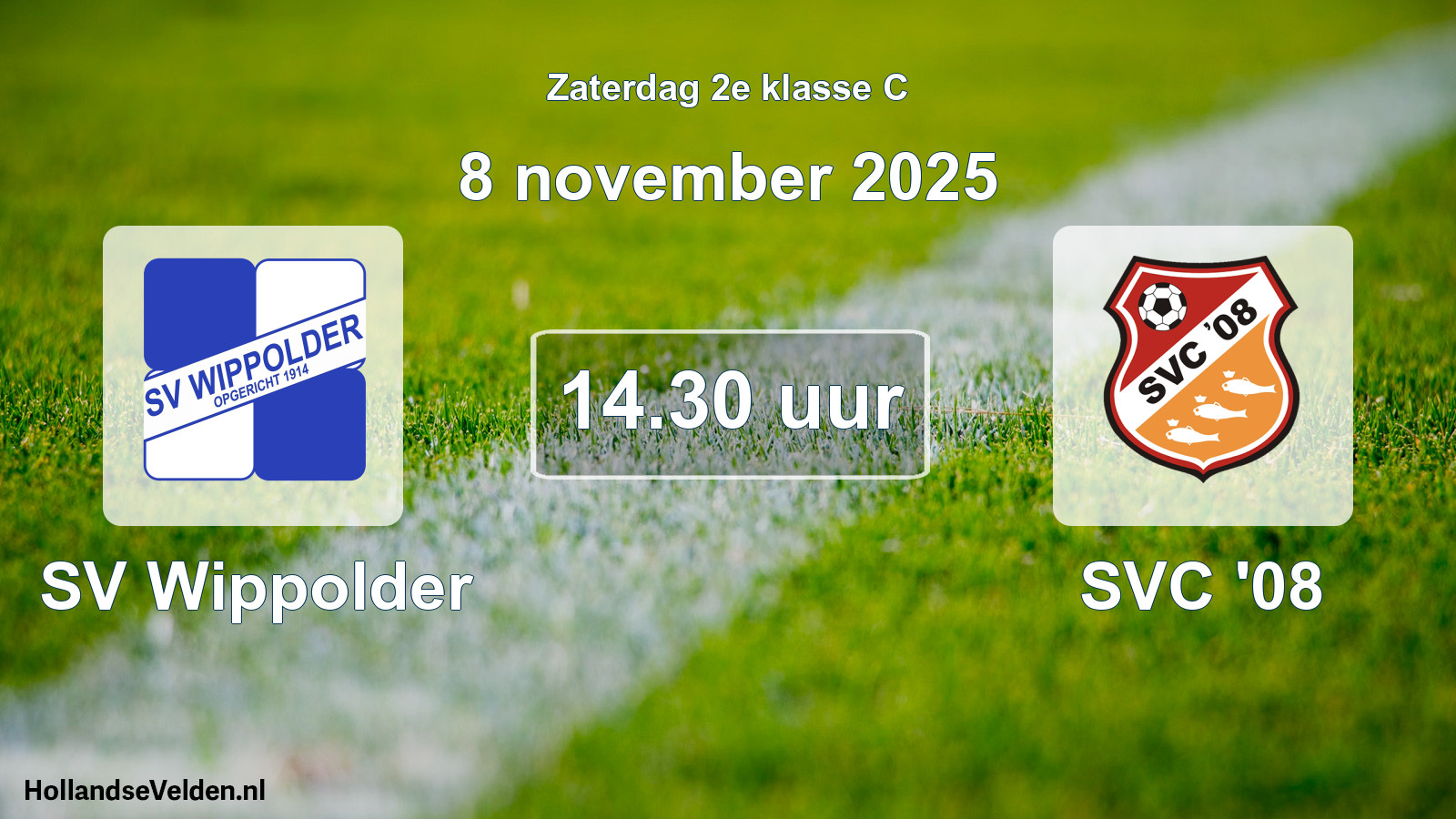 Geplande wedstrijd: SV Wippolder - SVC '08 (8 november 2025)