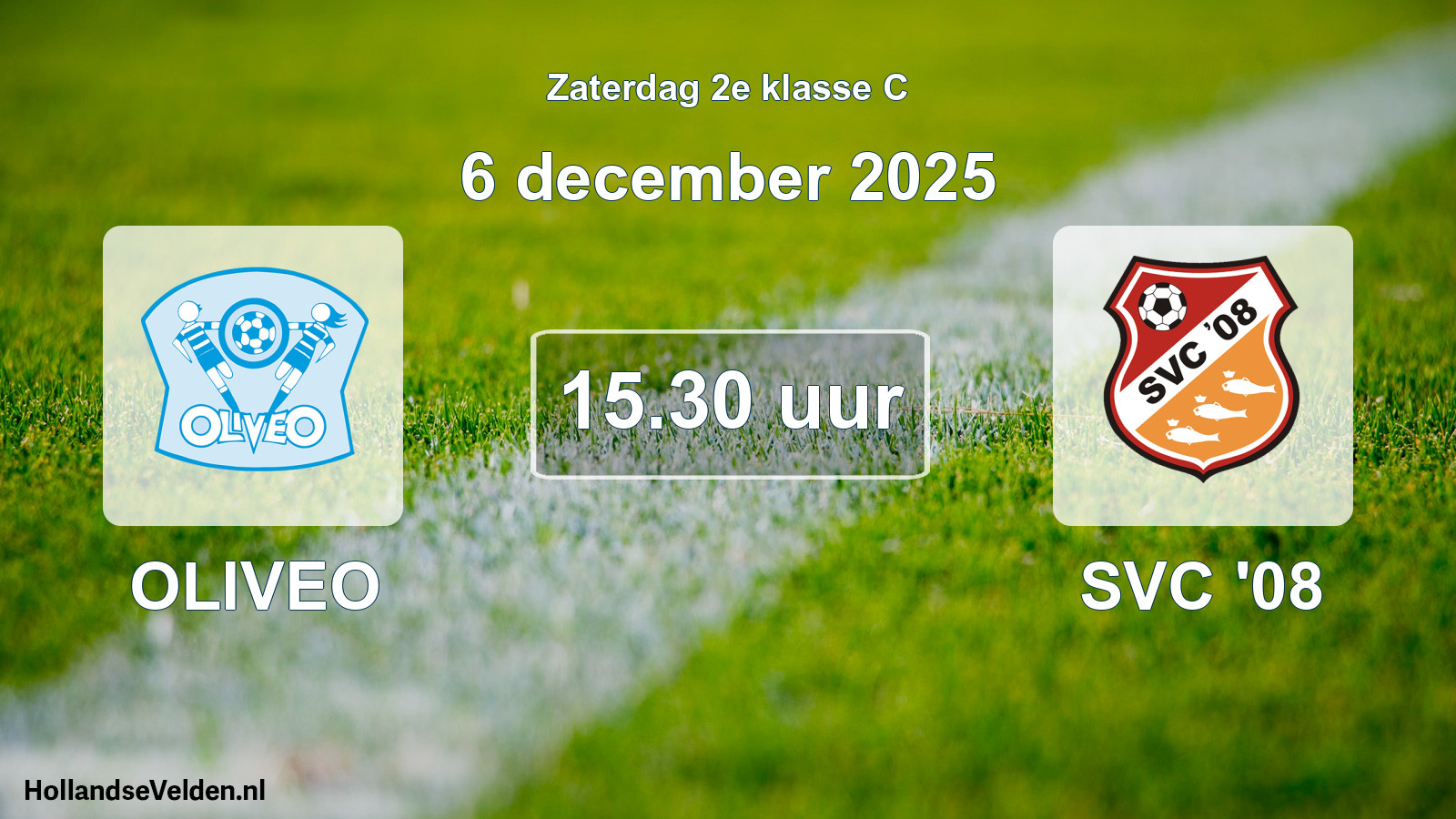 Geplande wedstrijd: OLIVEO - SVC '08 (6 december 2025)