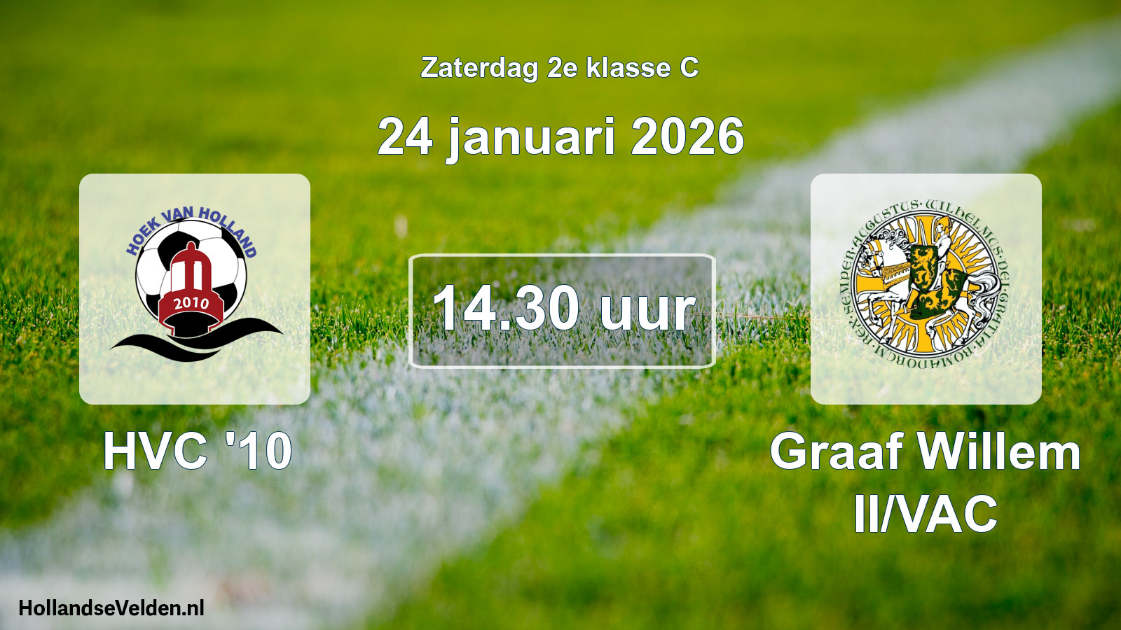 Scheduled Match: HVC '10 - Graaf Willem II/VAC (24 January 2026)