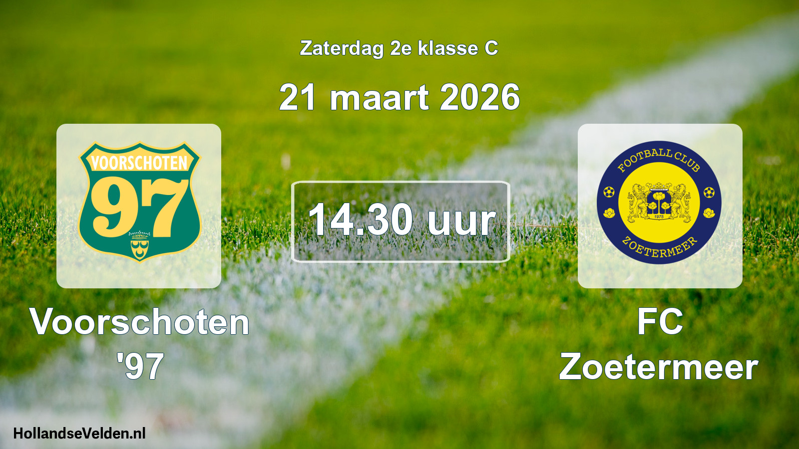 Geplande wedstrijd: Voorschoten '97 - FC Zoetermeer (21 maart 2026)