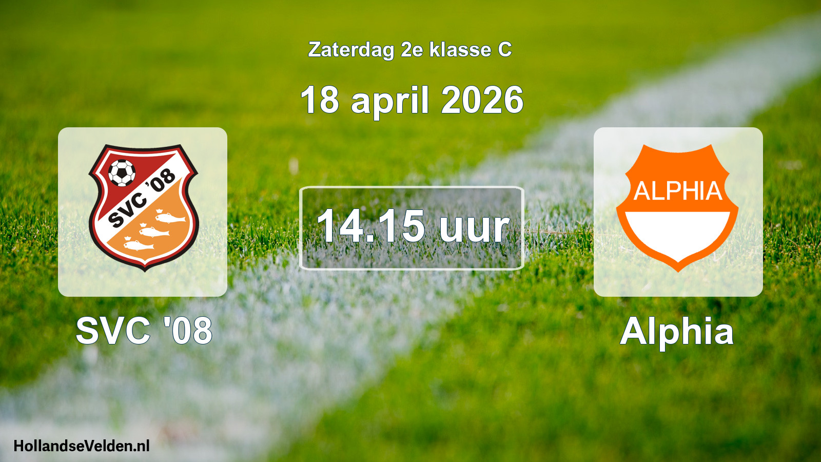 Geplande wedstrijd: SVC '08 - Alphia (18 april 2026)