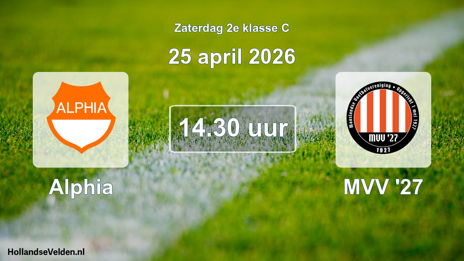 Scheduled Match: Alphia - MVV '27 (25 April 2026)