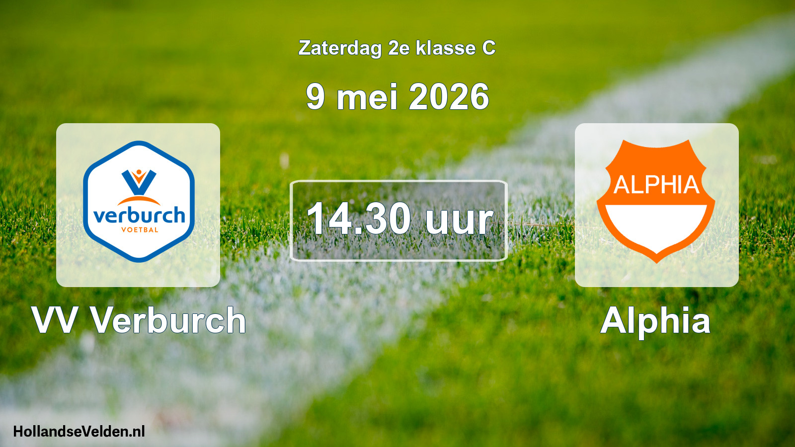 Geplande wedstrijd: VV Verburch - Alphia (9 mei 2026)