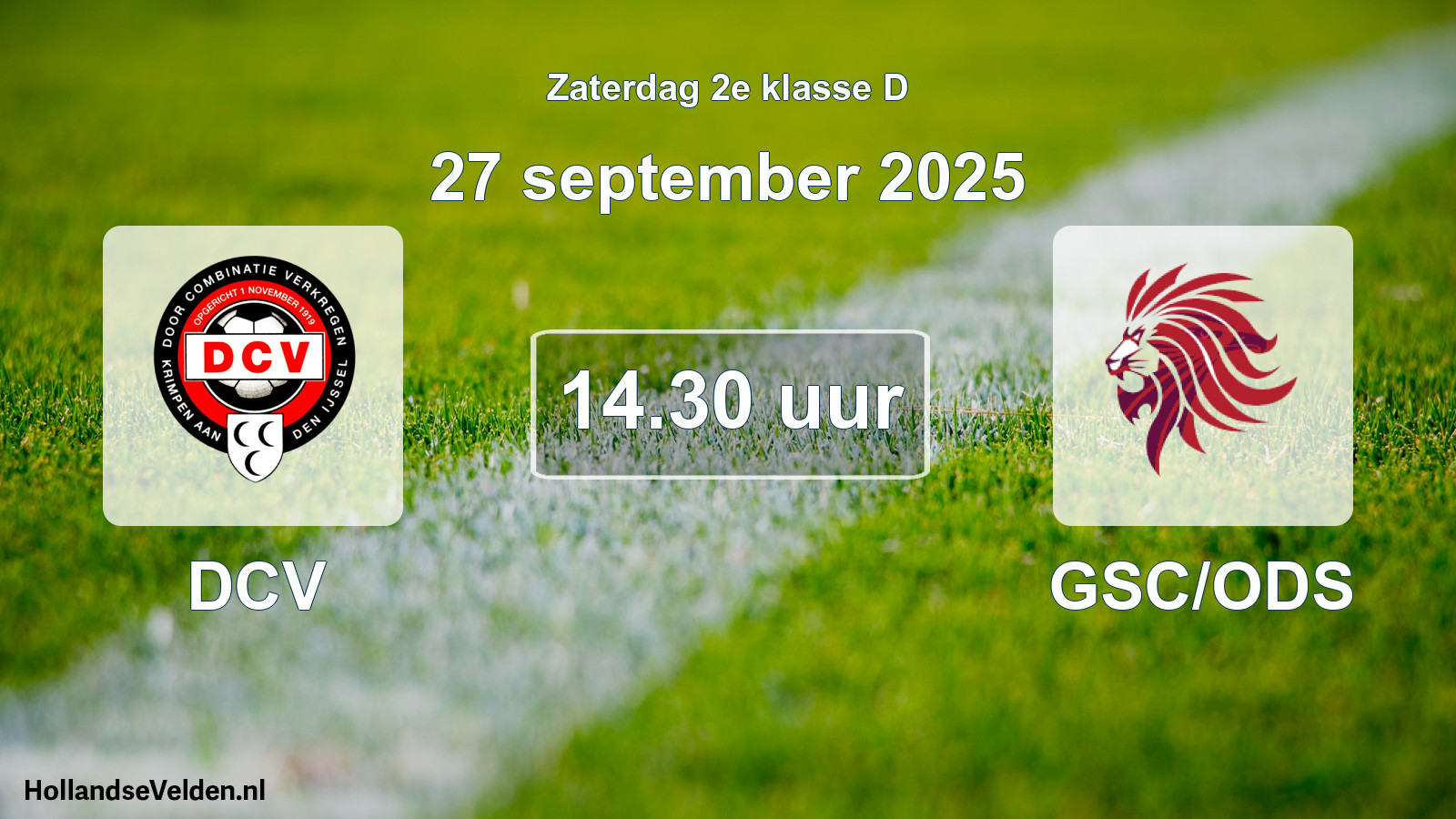 Scheduled Match: DCV - GSC/ODS (27 September 2025)