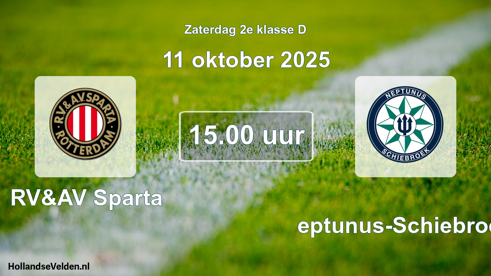 Scheduled Match: RV&AV Sparta - Neptunus-Schiebroek (11 October 2025)