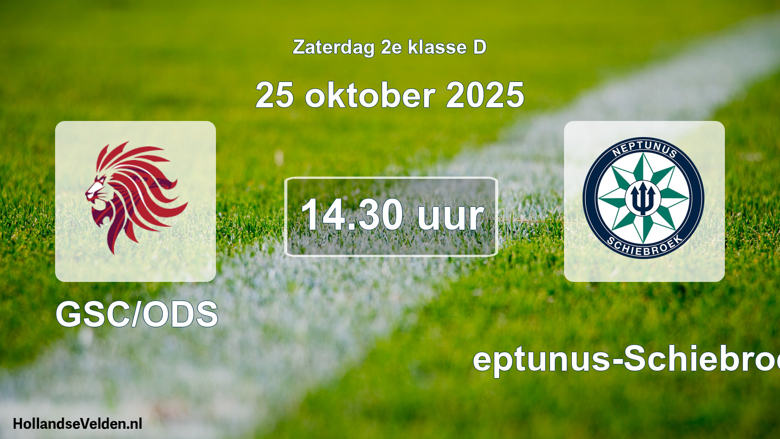 Scheduled Match: GSC/ODS - Neptunus-Schiebroek (25 October 2025)
