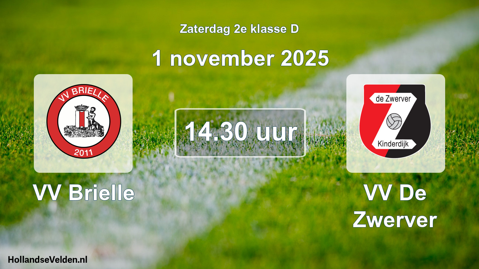 Scheduled Match: VV Brielle - VV De Zwerver (1 November 2025)