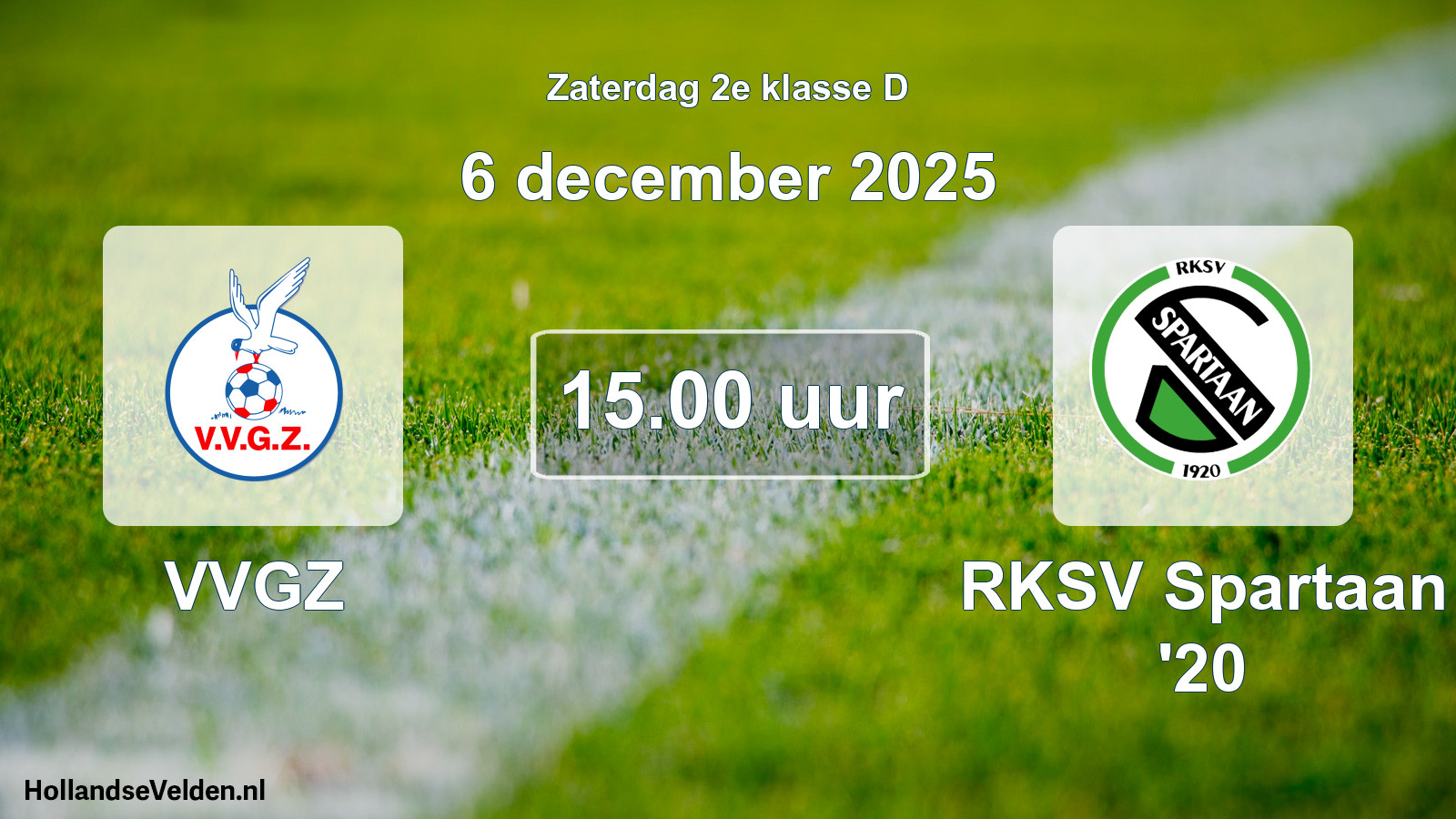 Scheduled Match: VVGZ - RKSV Spartaan '20 (6 December 2025)