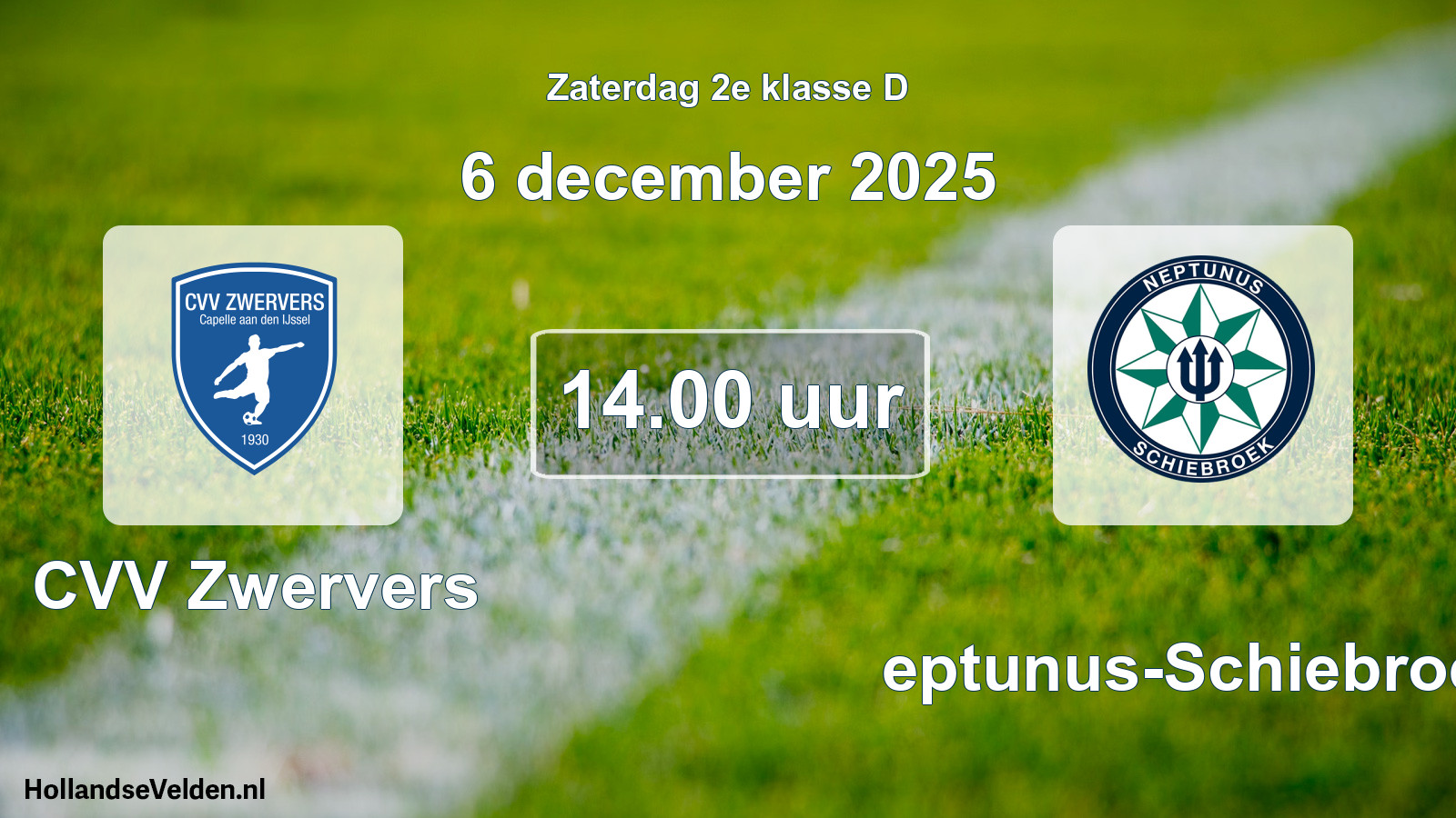 Scheduled Match: CVV Zwervers - Neptunus-Schiebroek (6 December 2025)