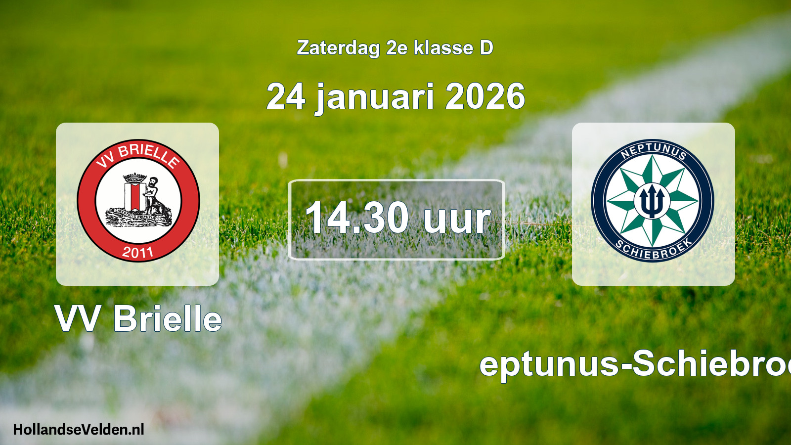 Geplande wedstrijd: VV Brielle - Neptunus-Schiebroek (24 januari 2026)