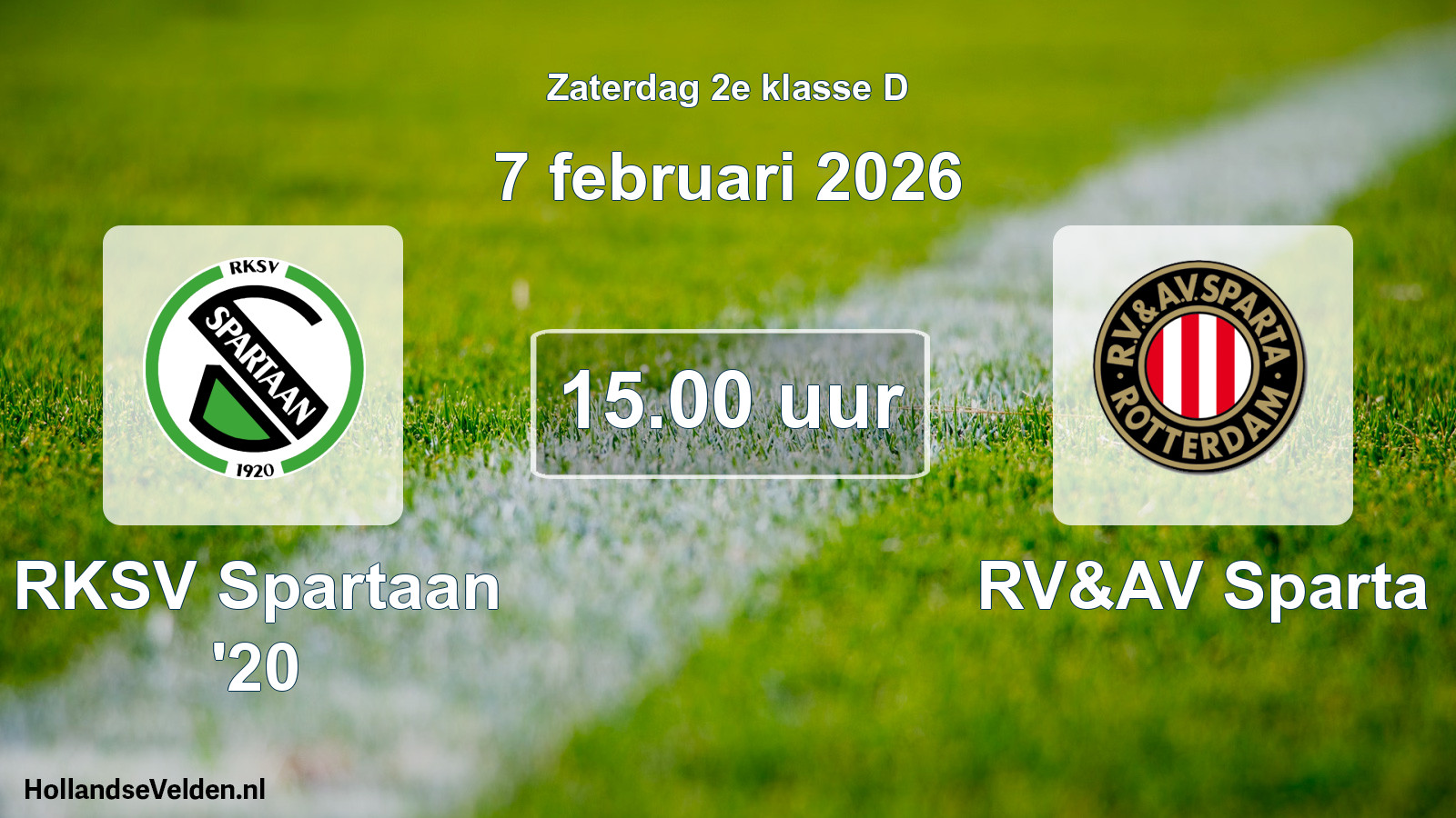 Scheduled Match: RKSV Spartaan '20 - RV&AV Sparta (7 February 2026)