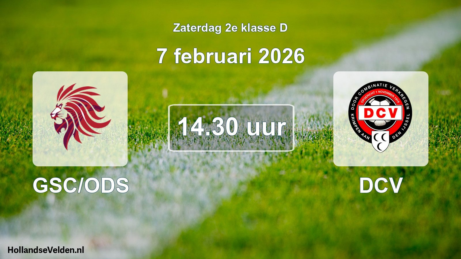 Scheduled Match: GSC/ODS - DCV (7 February 2026)