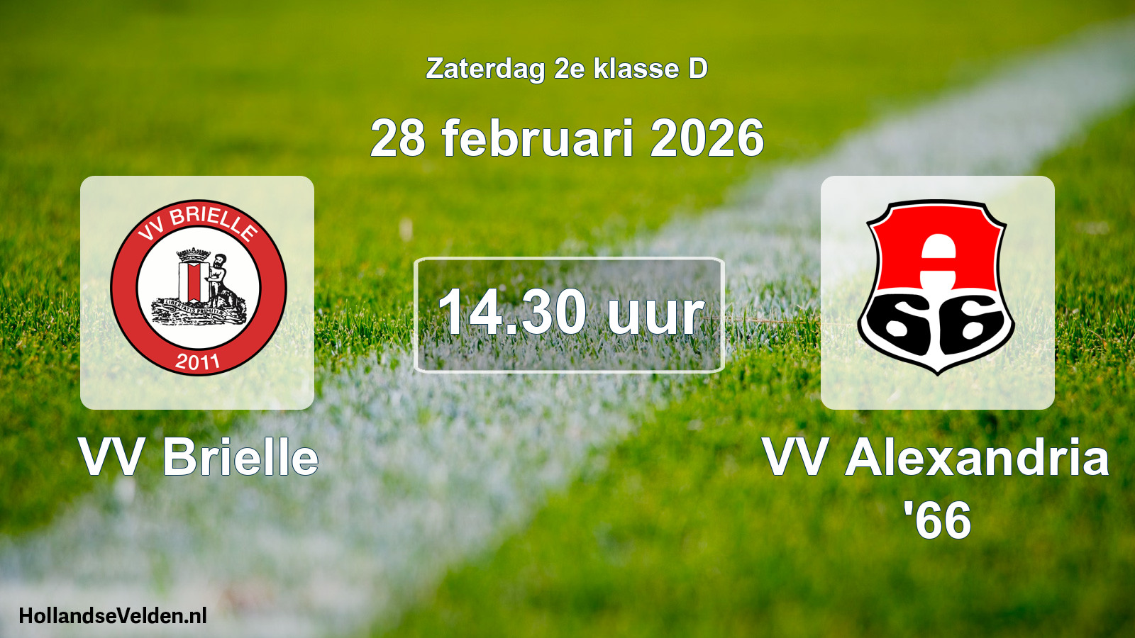 Scheduled Match: VV Brielle - VV Alexandria '66 (28 February 2026)