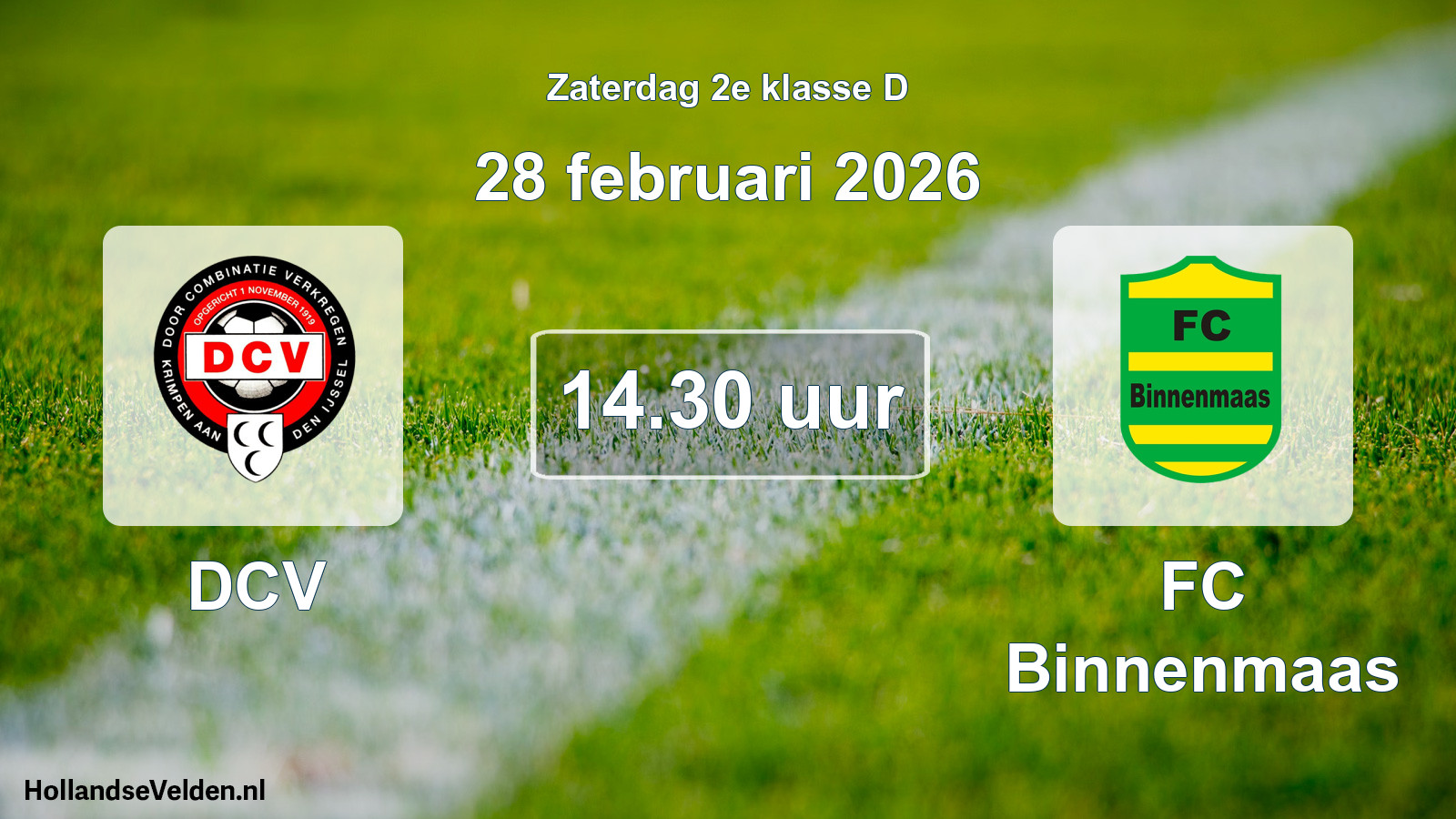 Scheduled Match: DCV - FC Binnenmaas (28 February 2026)