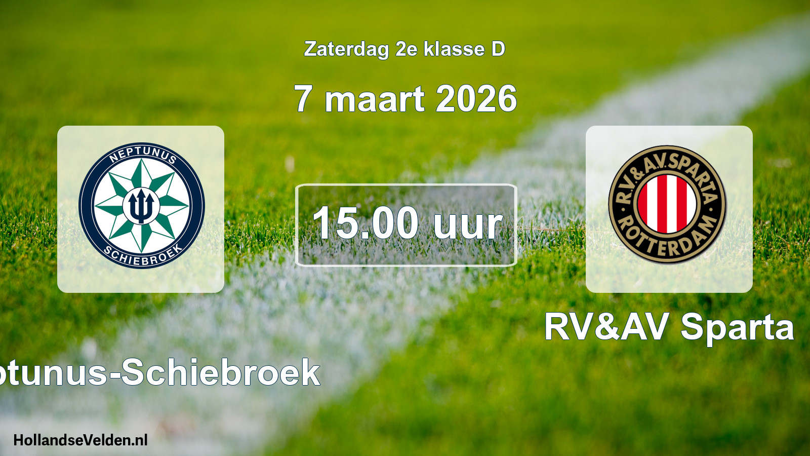 Scheduled Match: Neptunus-Schiebroek - RV&AV Sparta (7 March 2026)