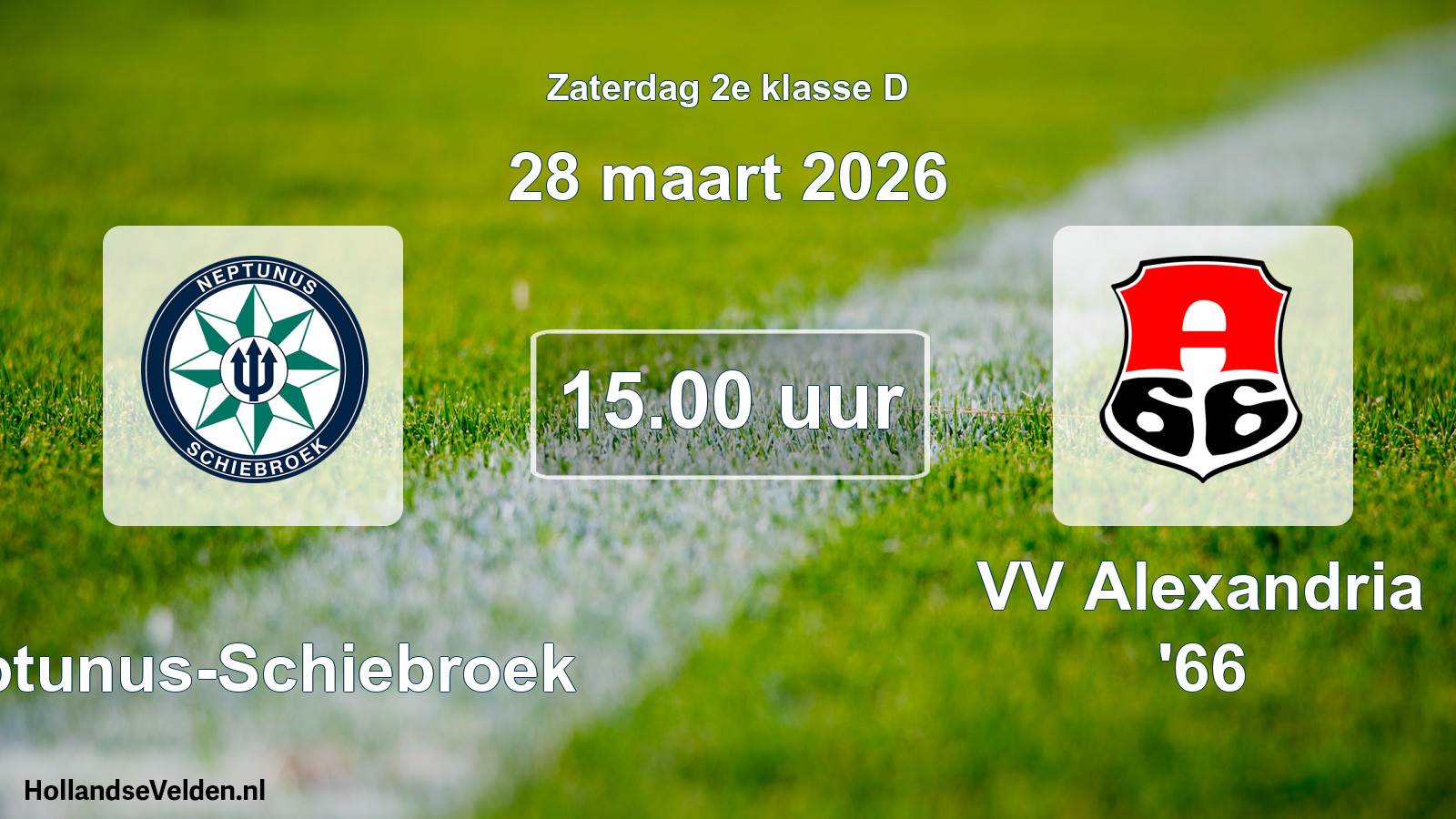 Scheduled Match: Neptunus-Schiebroek - VV Alexandria '66 (28 March 2026)