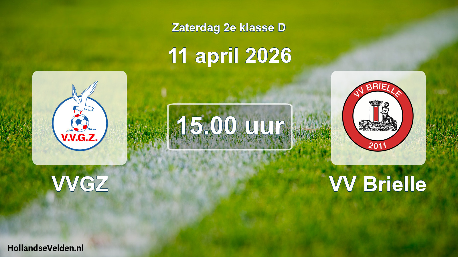 Scheduled Match: VVGZ - VV Brielle (11 April 2026)