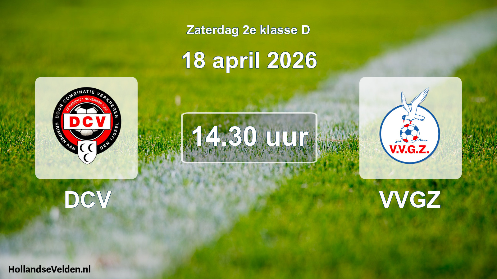 Scheduled Match: DCV - VVGZ (18 April 2026)
