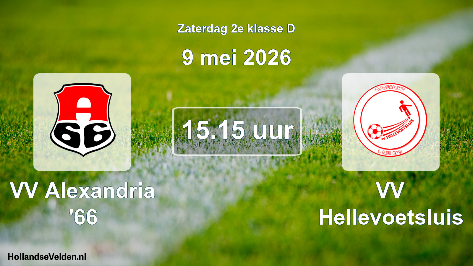 Scheduled Match: VV Alexandria '66 - VV Hellevoetsluis (9 May 2026)