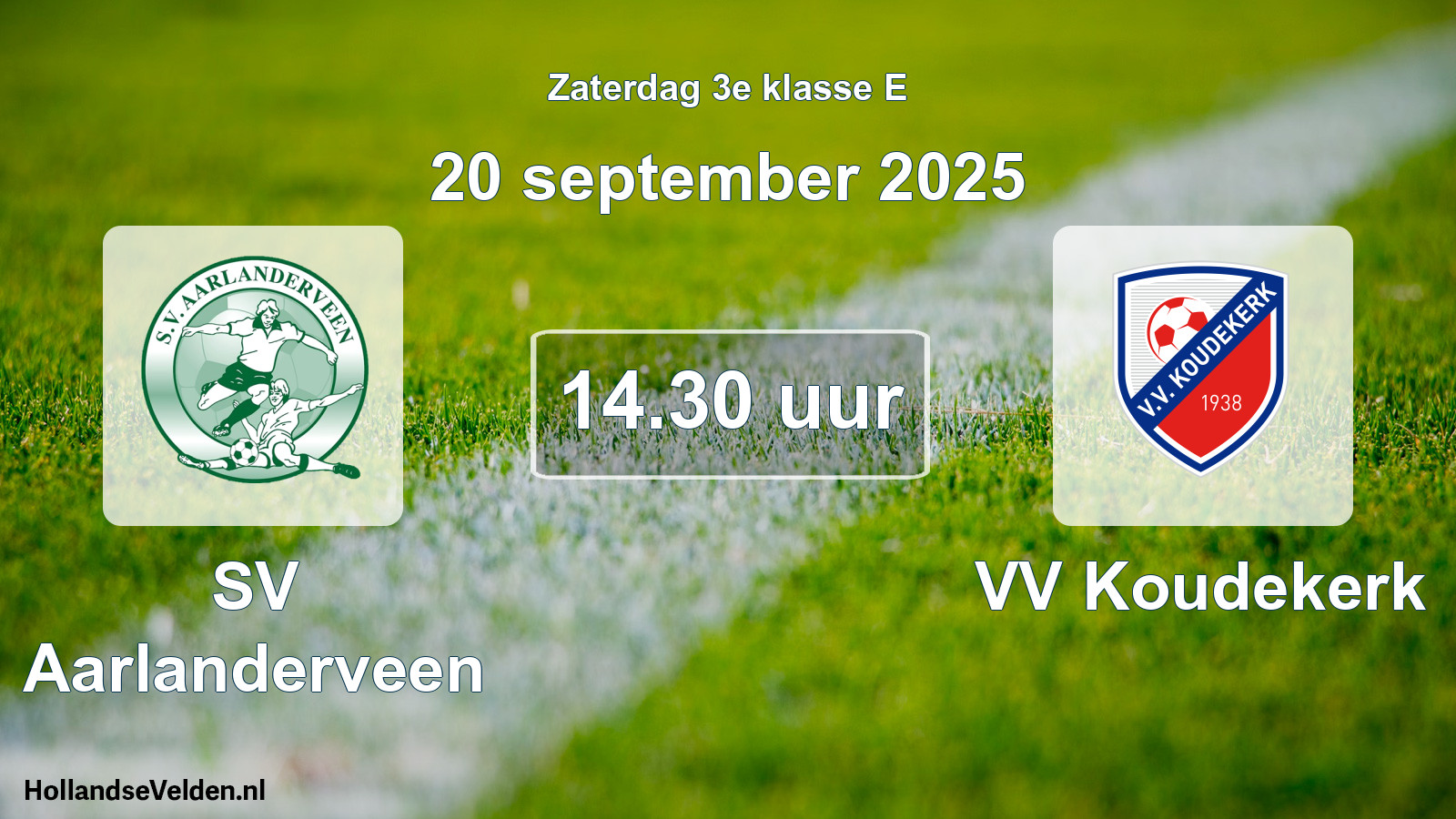 Geplande wedstrijd: SV Aarlanderveen - VV Koudekerk (20 september 2025)