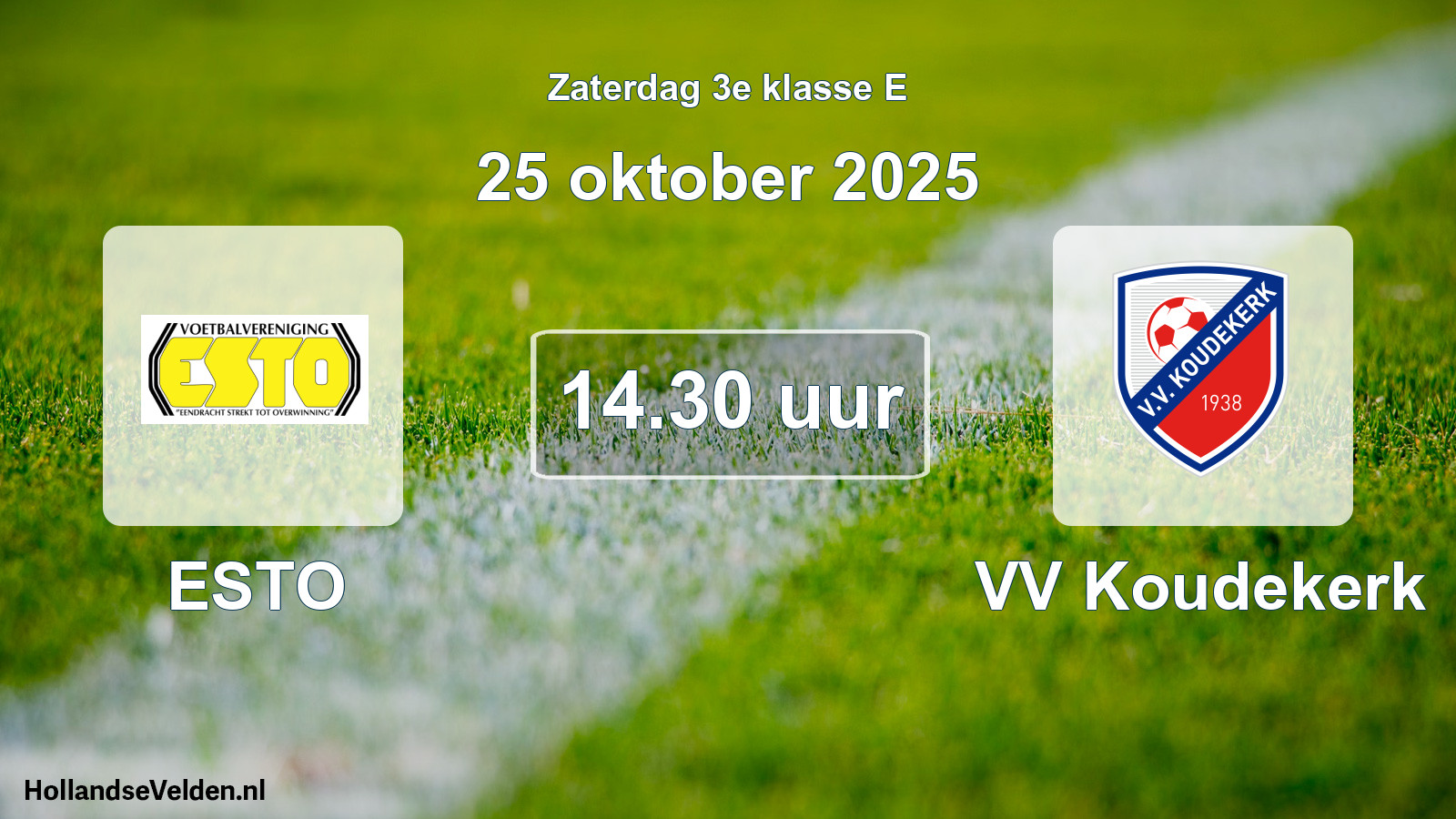 Geplande wedstrijd: ESTO - VV Koudekerk (25 oktober 2025)