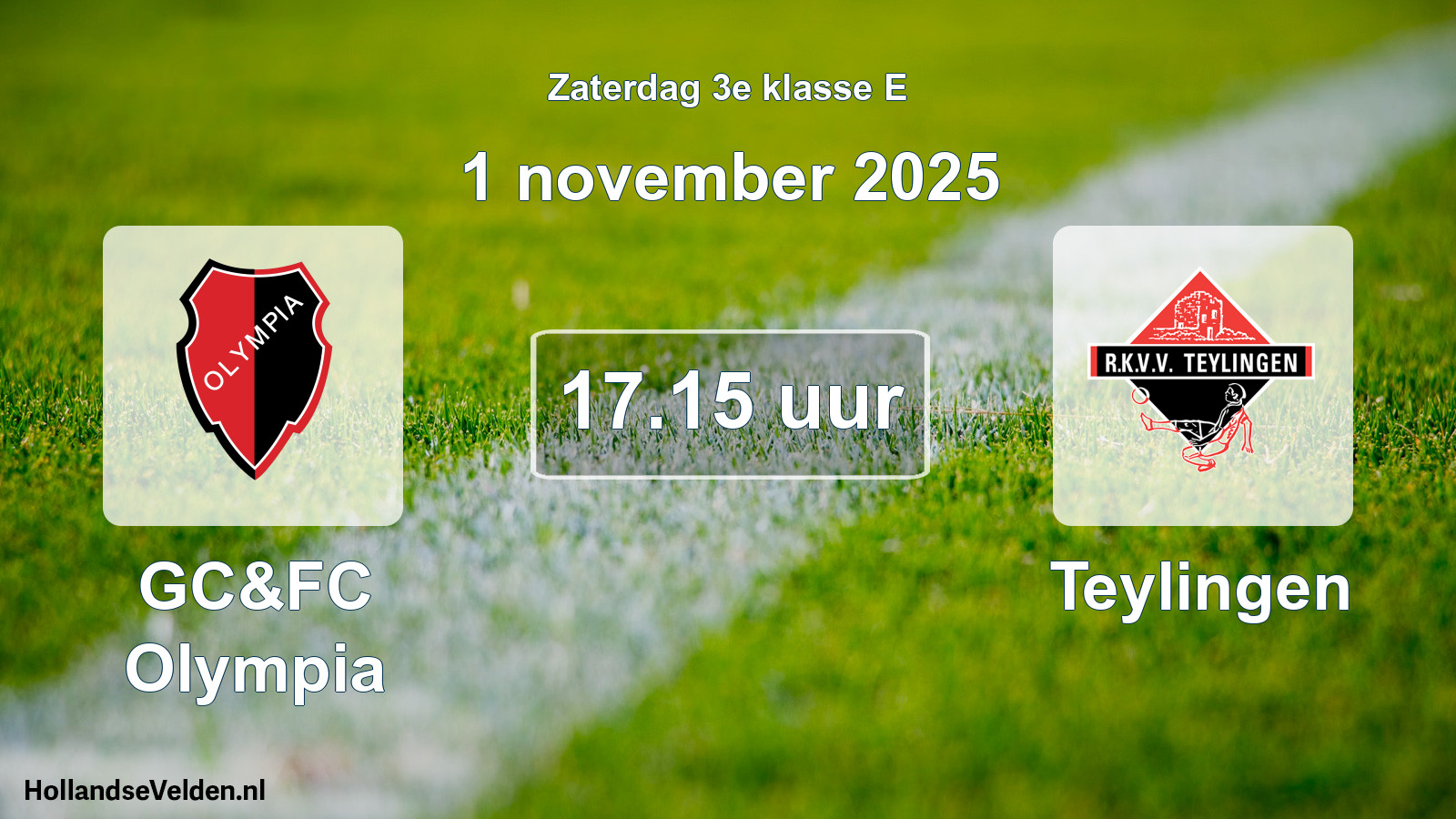 Scheduled Match: GC&FC Olympia - Teylingen (1 November 2025)