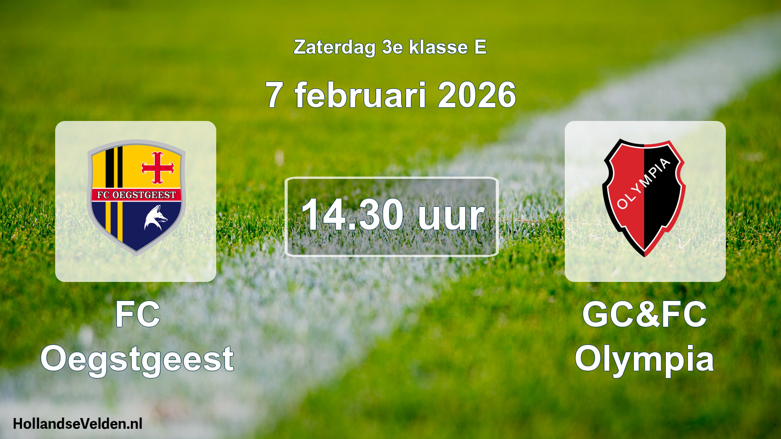 Scheduled Match: FC Oegstgeest - GC&FC Olympia (7 February 2026)