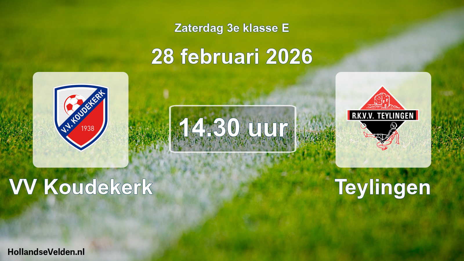 Geplande wedstrijd: VV Koudekerk - Teylingen (28 februari 2026)