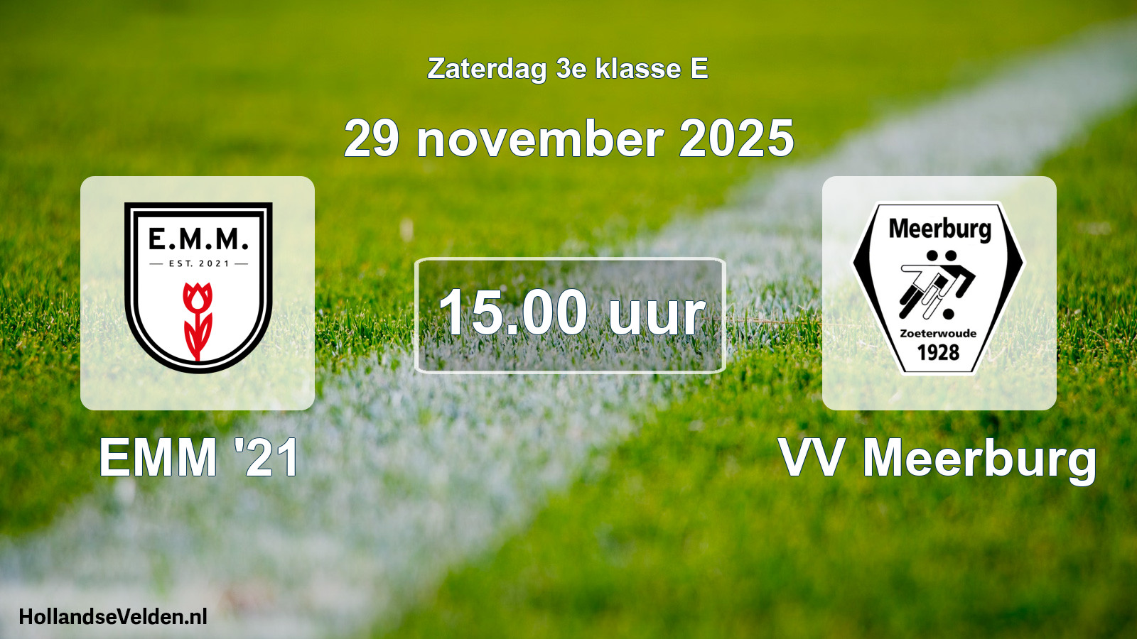 Geplande wedstrijd: EMM '21 - VV Meerburg (29 november 2025)