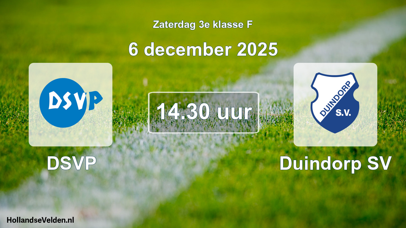 Geplande wedstrijd: DSVP - Duindorp SV (6 december 2025)