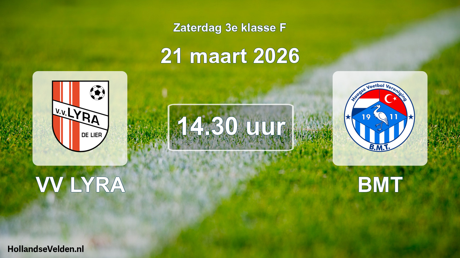 Scheduled Match: VV LYRA - BMT (21 March 2026)