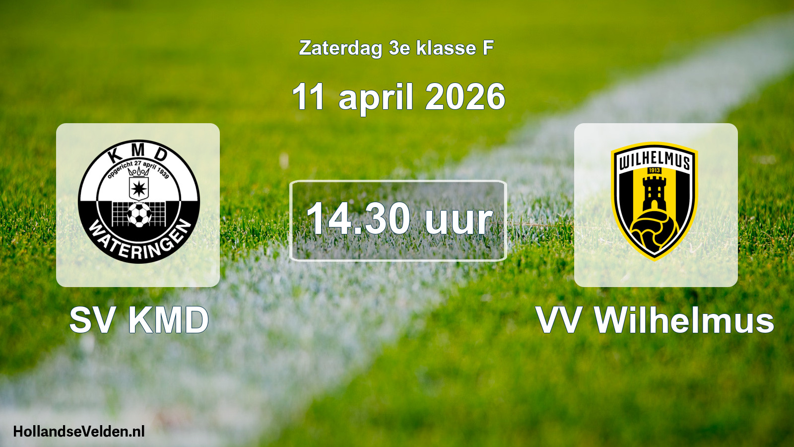 Scheduled Match: SV KMD - VV Wilhelmus (11 April 2026)