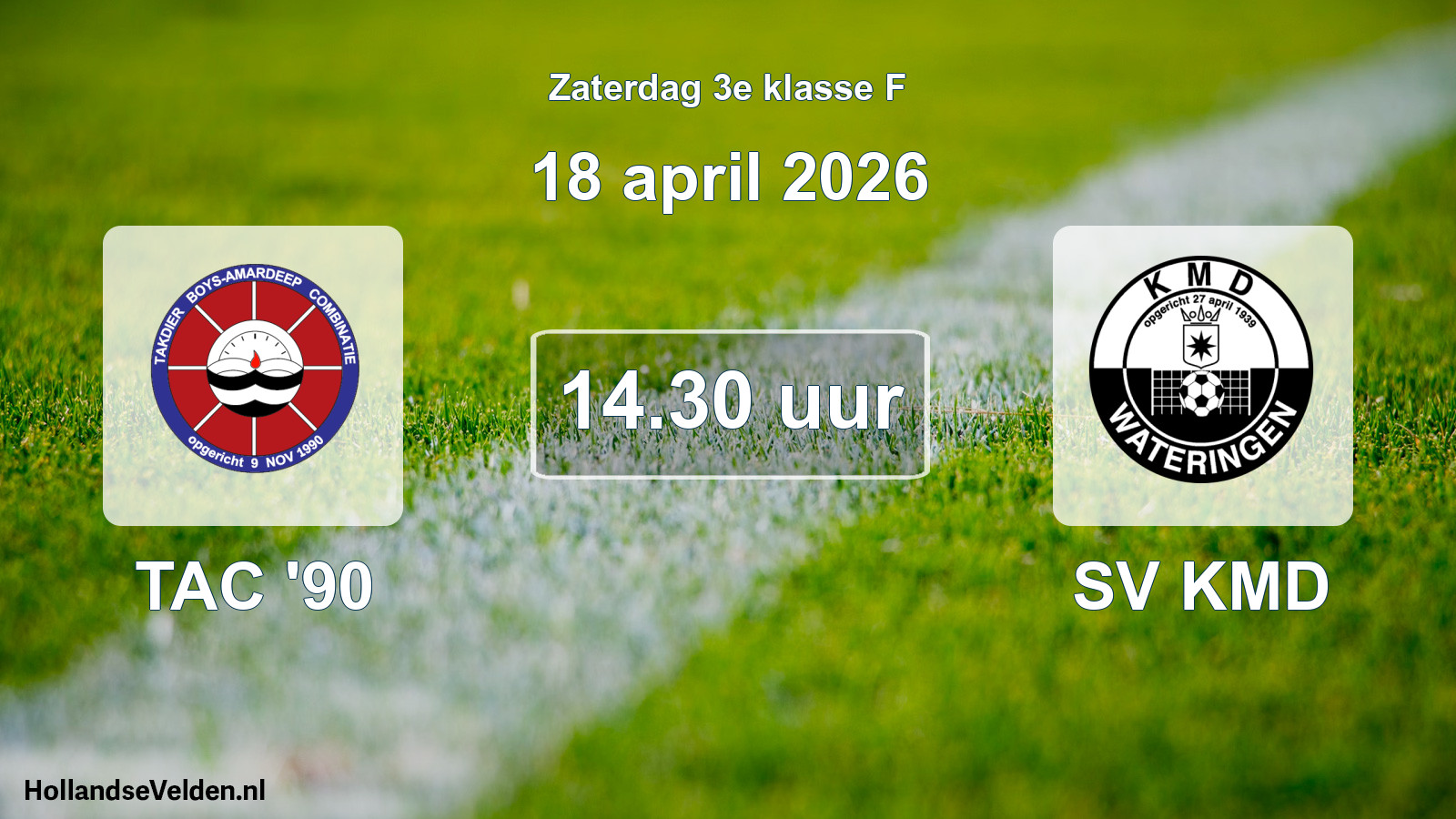 Scheduled Match: TAC '90 - SV KMD (18 April 2026)