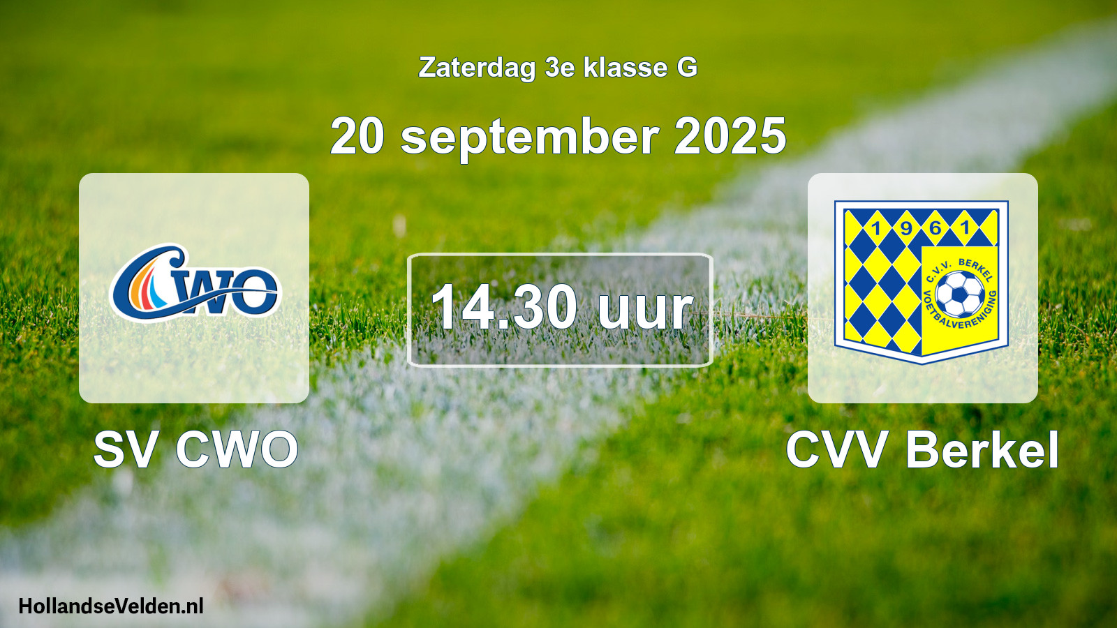 Scheduled Match: SV CWO - CVV Berkel (20 September 2025)