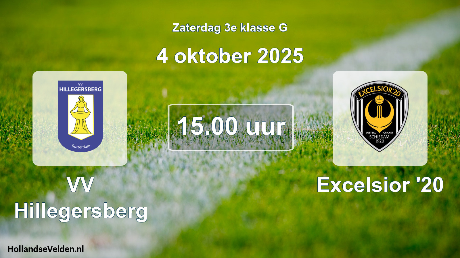 Scheduled Match: VV Hillegersberg - Excelsior '20 (4 October 2025)
