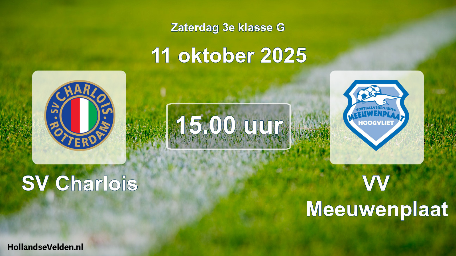 Scheduled Match: SV Charlois - VV Meeuwenplaat (11 October 2025)