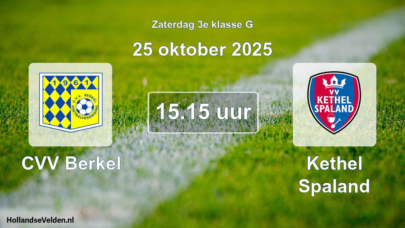 Scheduled Match: CVV Berkel - Kethel Spaland (25 October 2025)