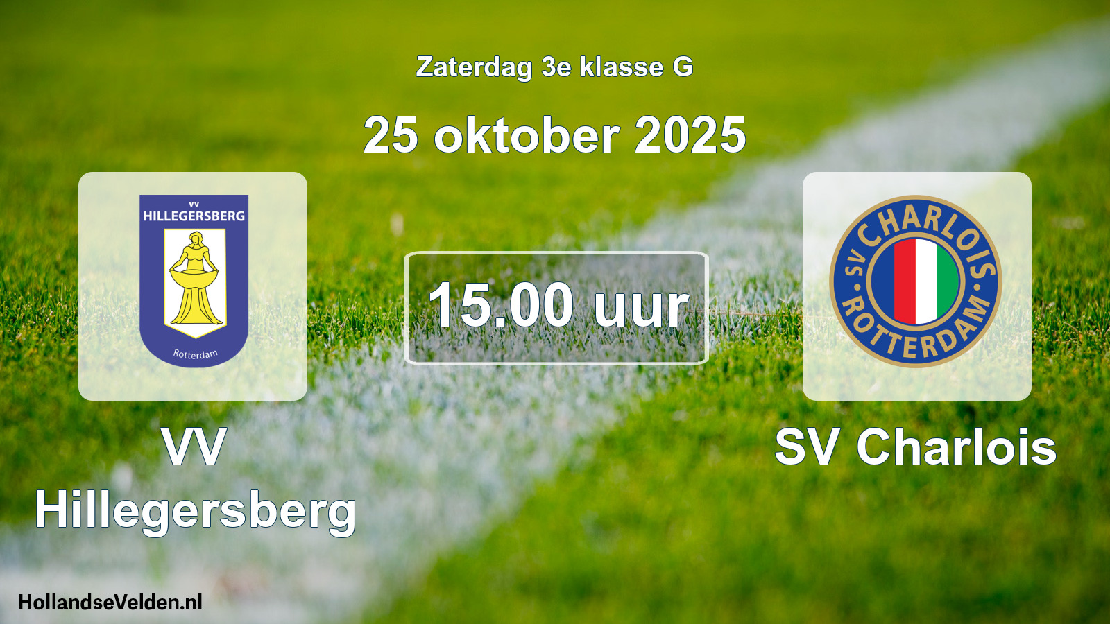 Scheduled Match: VV Hillegersberg - SV Charlois (25 October 2025)