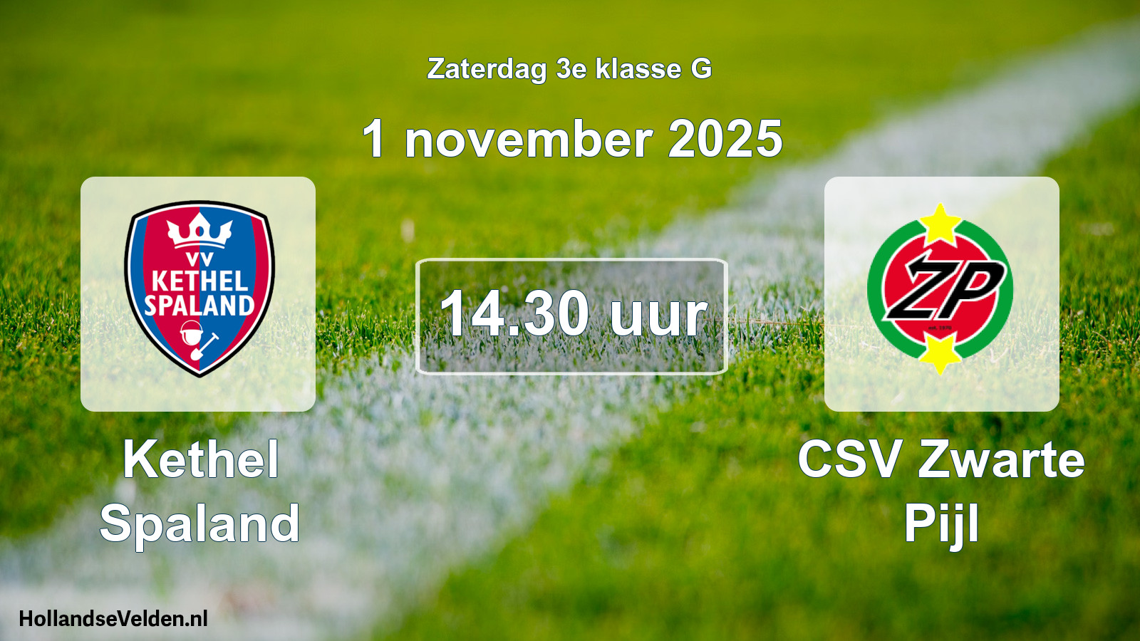 Scheduled Match: Kethel Spaland - CSV Zwarte Pijl (1 November 2025)