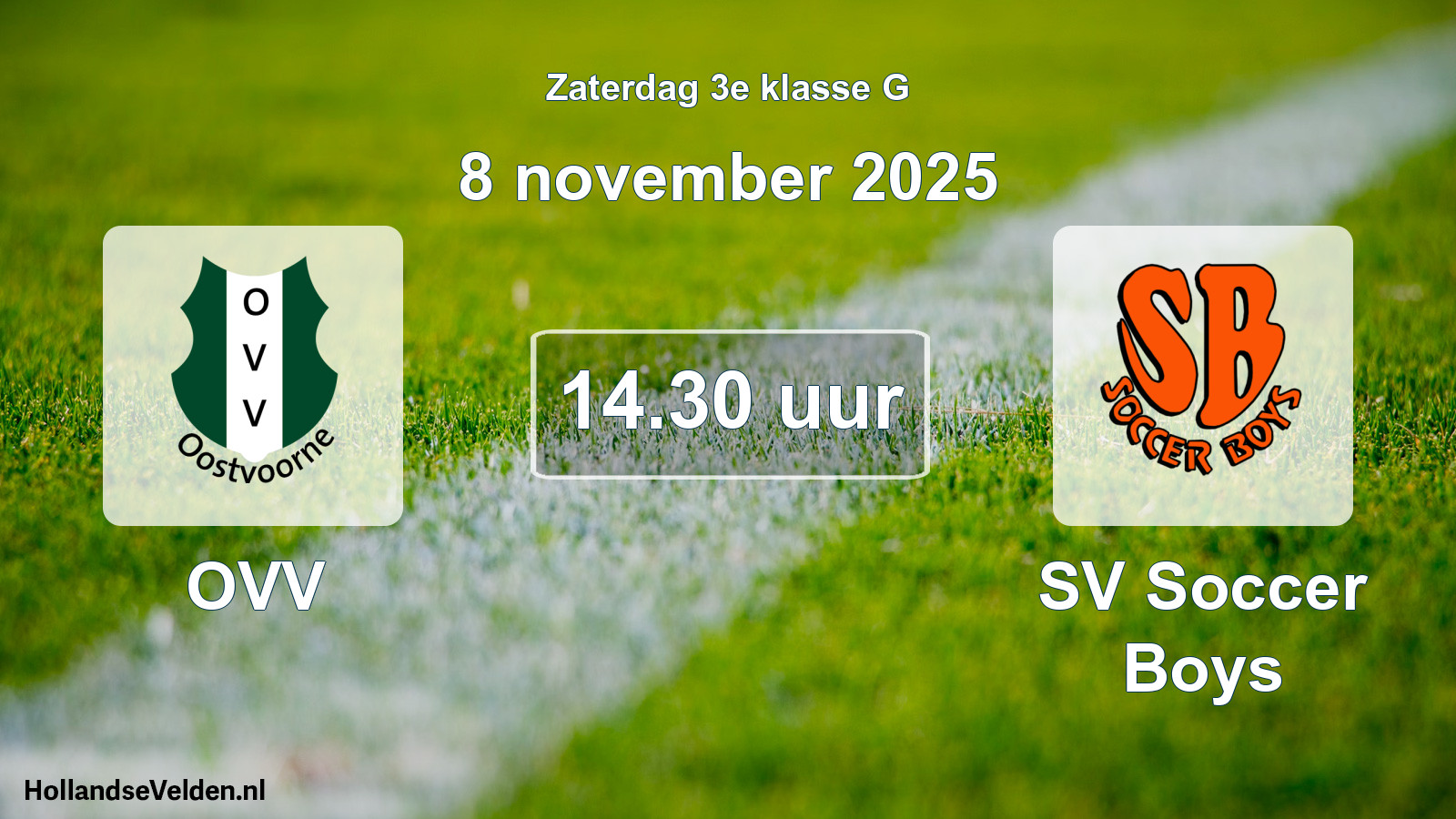 Geplande wedstrijd: OVV - SV Soccer Boys (8 november 2025)