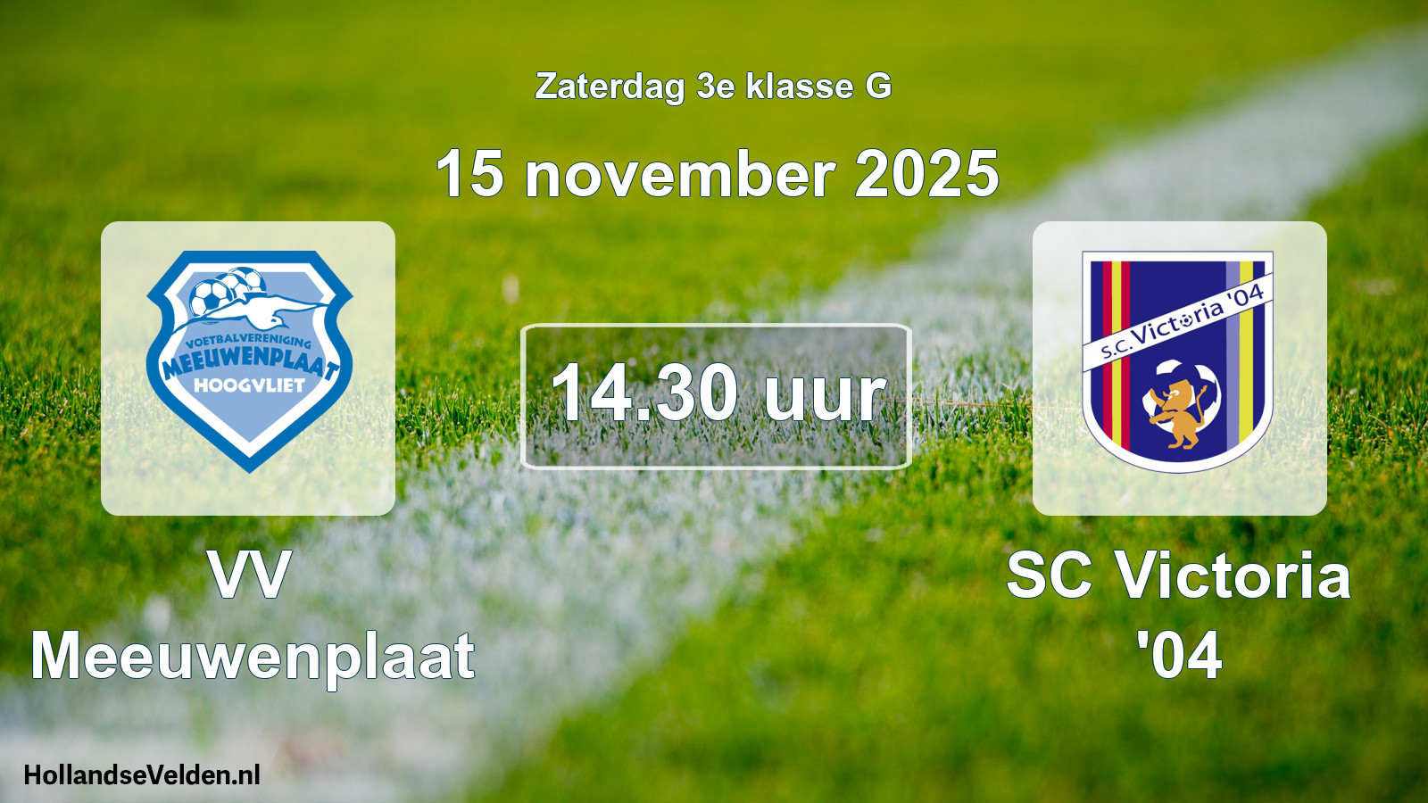 Scheduled Match: VV Meeuwenplaat - SC Victoria '04 (15 November 2025)