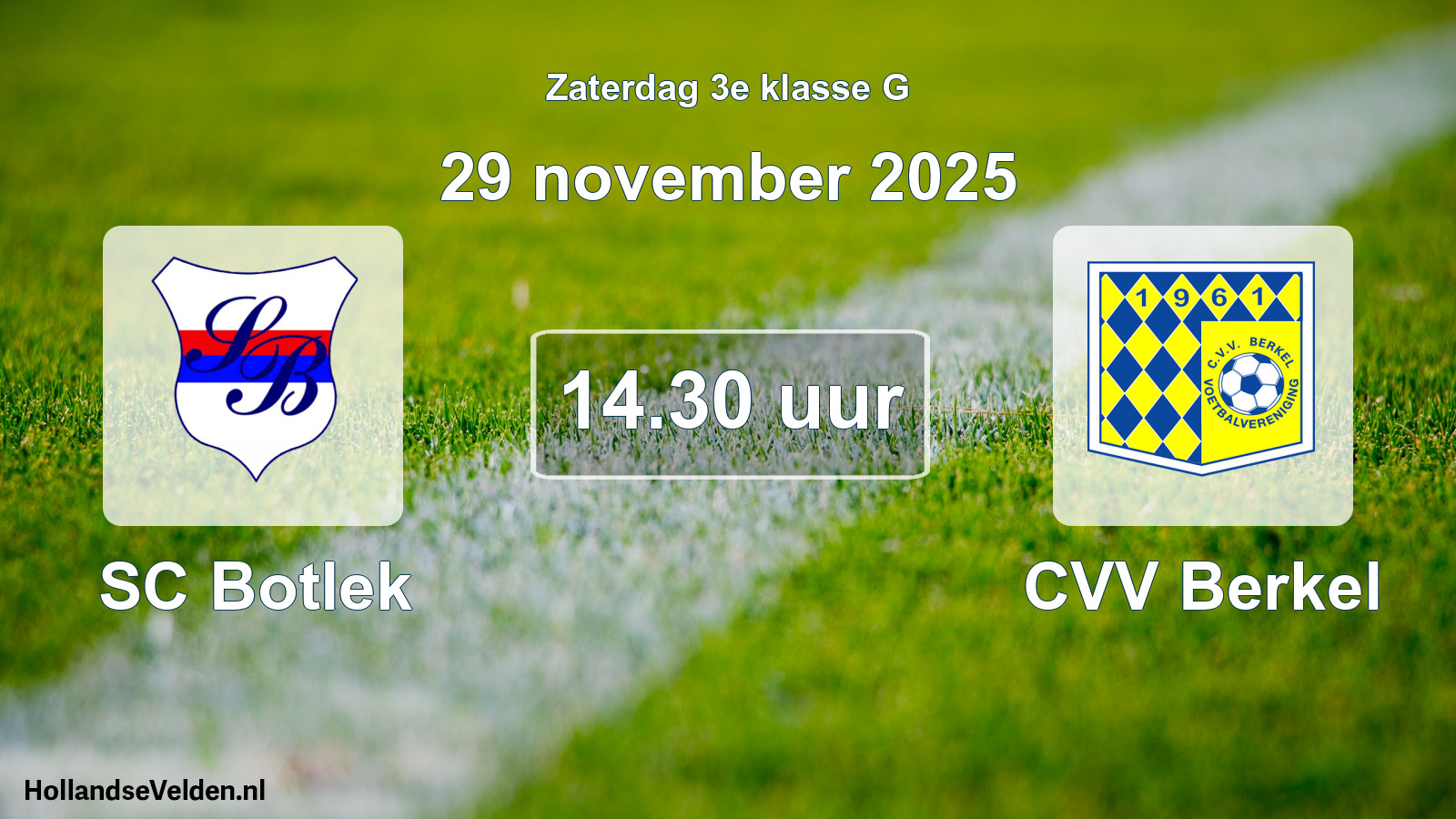Scheduled Match: SC Botlek - CVV Berkel (29 November 2025)