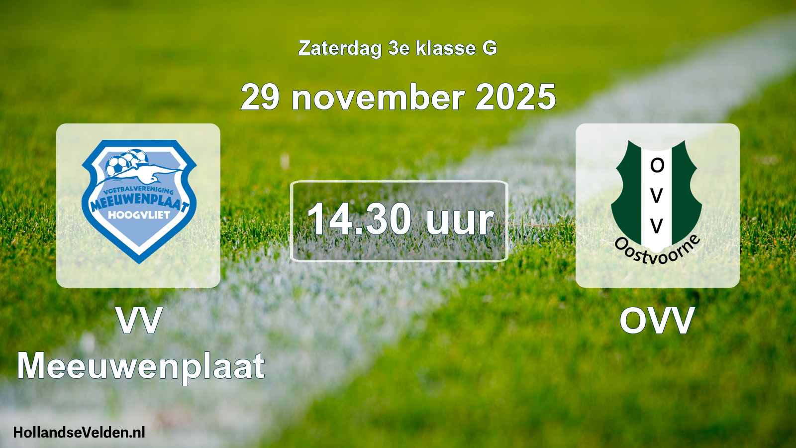 Scheduled Match: VV Meeuwenplaat - OVV (29 November 2025)