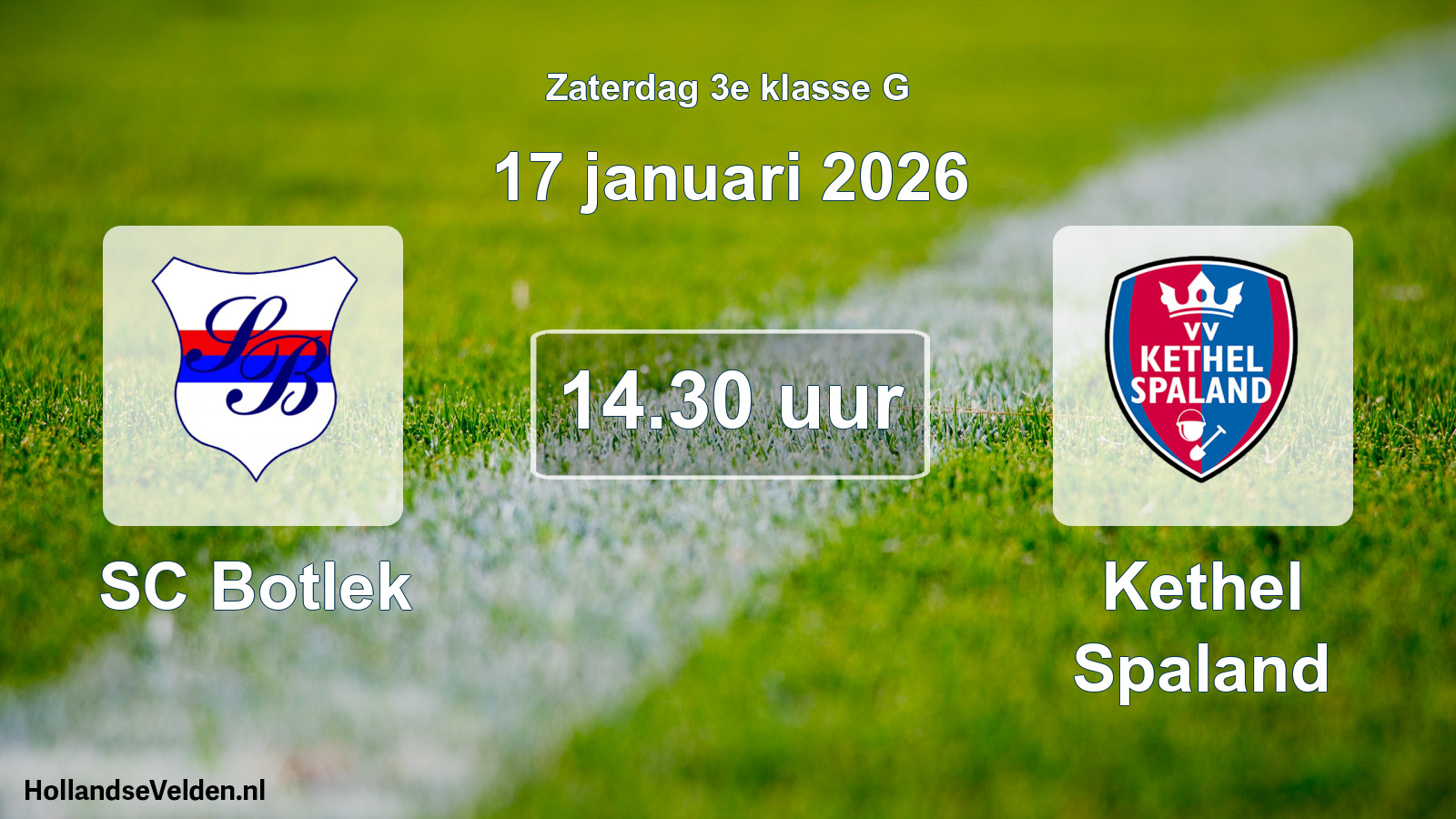 Scheduled Match: SC Botlek - Kethel Spaland (17 January 2026)