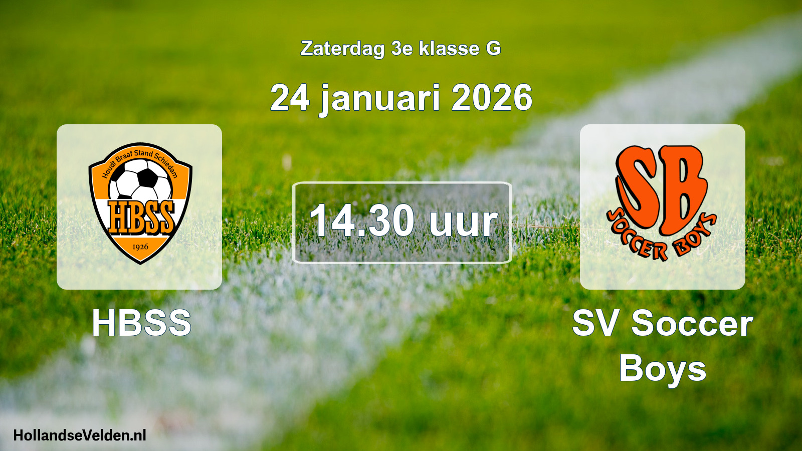 Scheduled Match: HBSS - SV Soccer Boys (24 January 2026)