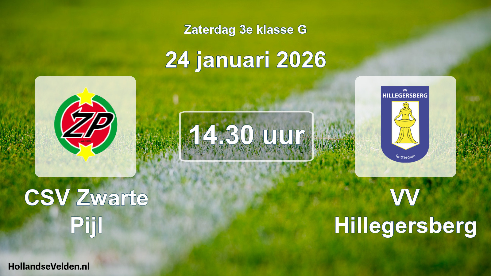 Scheduled Match: CSV Zwarte Pijl - VV Hillegersberg (24 January 2026)