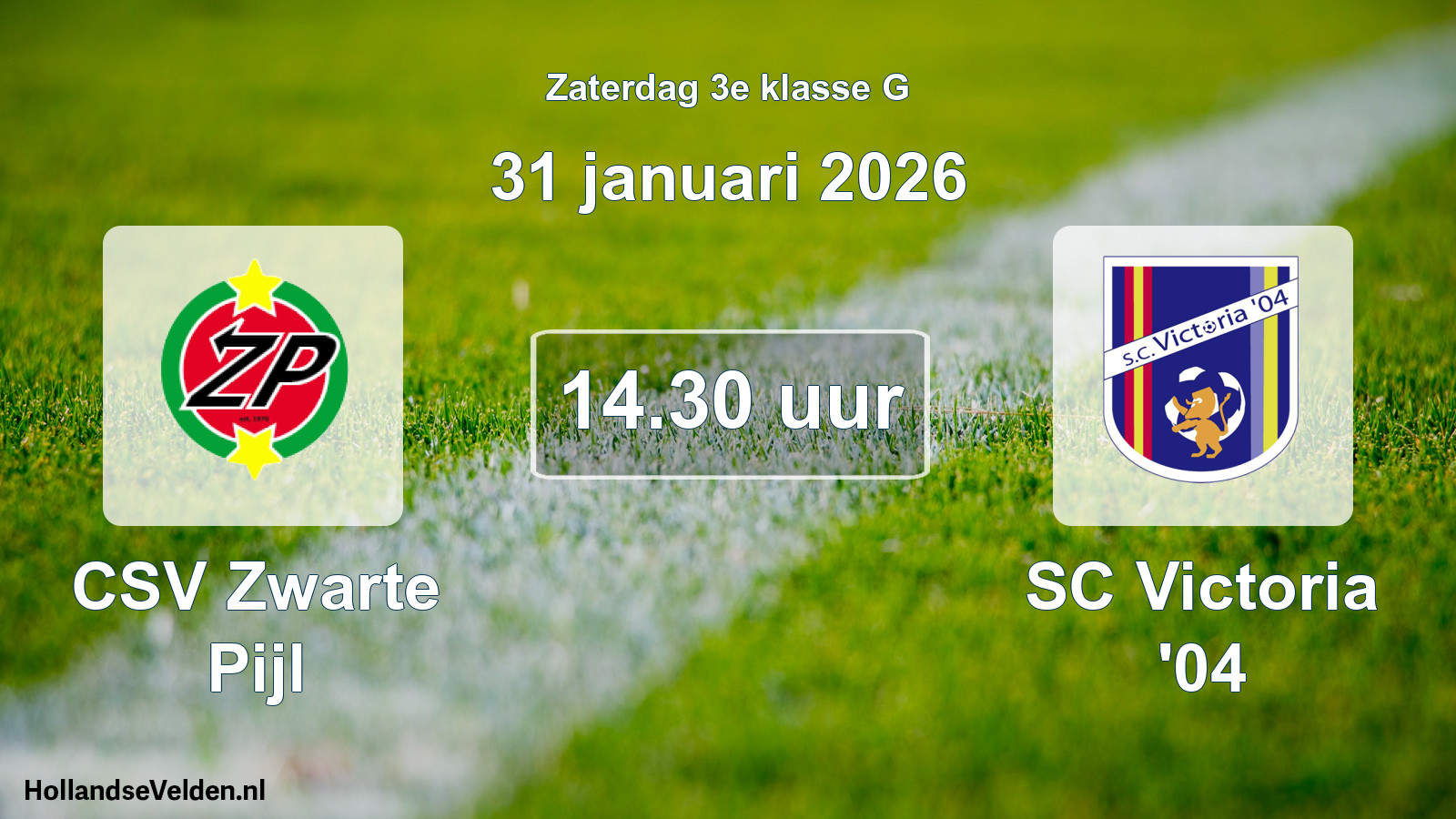 Scheduled Match: CSV Zwarte Pijl - SC Victoria '04 (31 January 2026)
