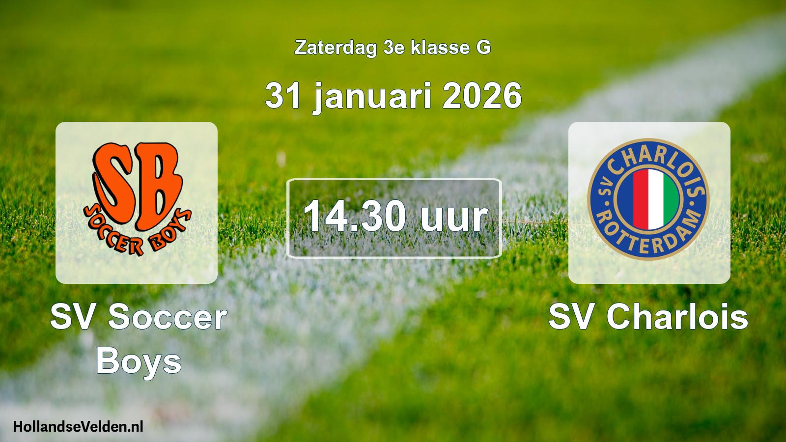 Scheduled Match: SV Soccer Boys - SV Charlois (31 January 2026)